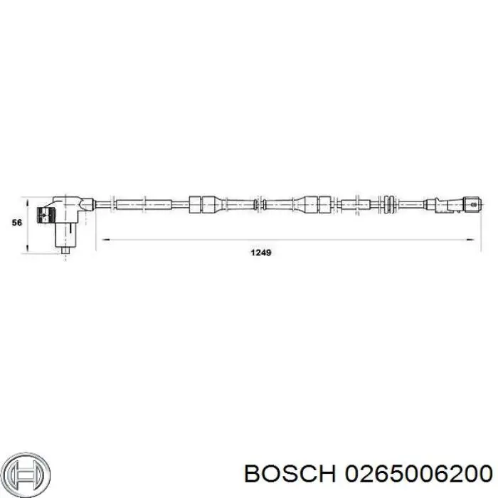 Передній датчик ABS Bosch 0265006200
