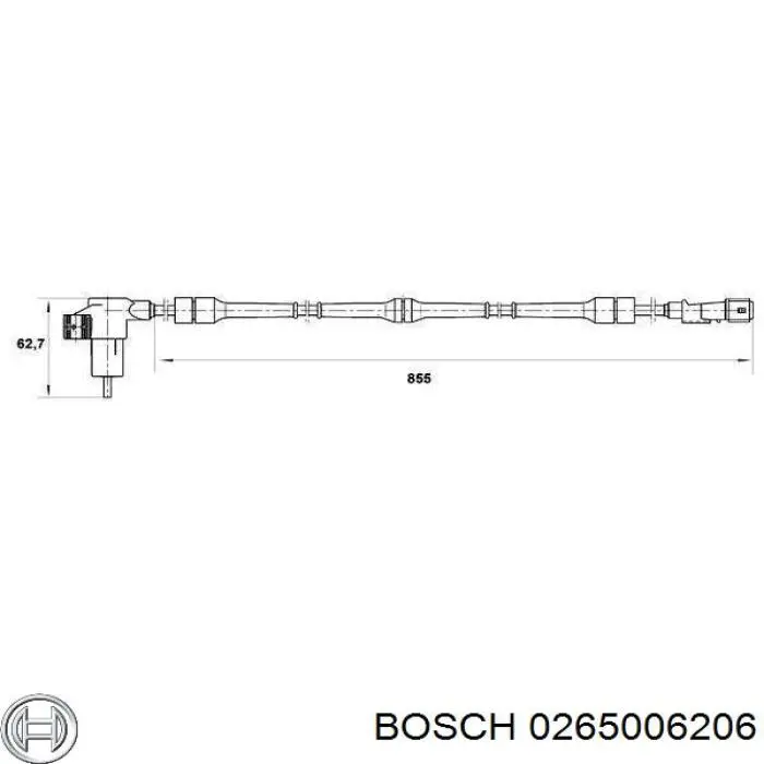 Датчик АБС (ABS) задній Bosch 0265006206 ціна, від 16.56 USD