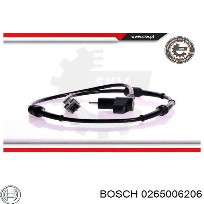 Купити 0265006206 Bosch Датчик АБС (ABS) задній