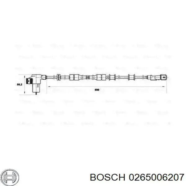 Датчик АБС передній 0265006207 Bosch