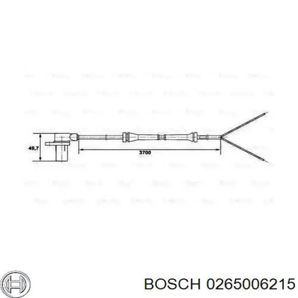 Купити 0265006215 Bosch Датчик АБС (ABS) задній