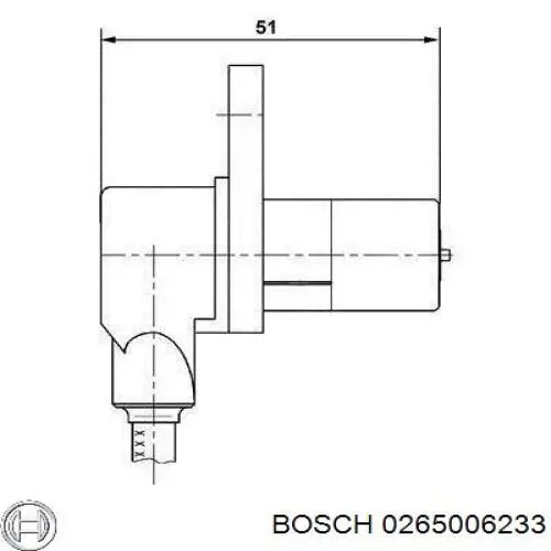 Датчик ABS передній лівий Bosch 0265006233 ціна, від 17.99 USD