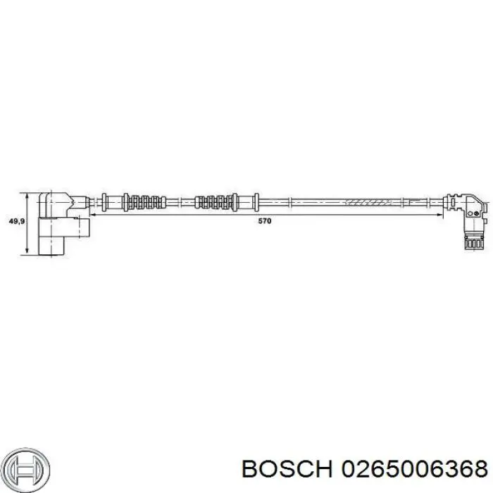 Датчик АБС (ABS) передній, правий 0265006368 Bosch