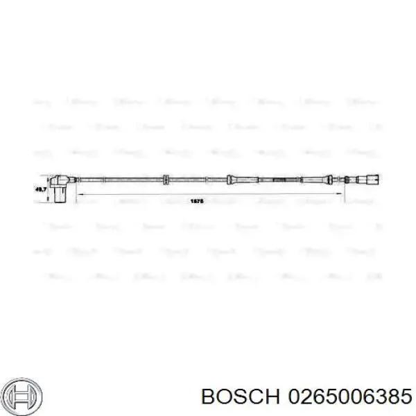 0265006385 Bosch Датчик АБС (ABS) задній правий