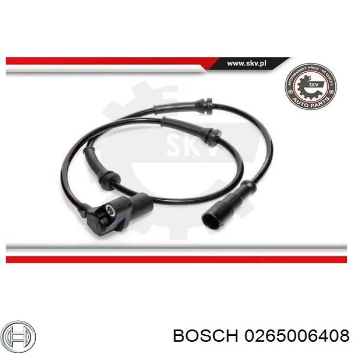Датчик АБС задній лівий Bosch 0265006408 ціна, від 18.67 USD