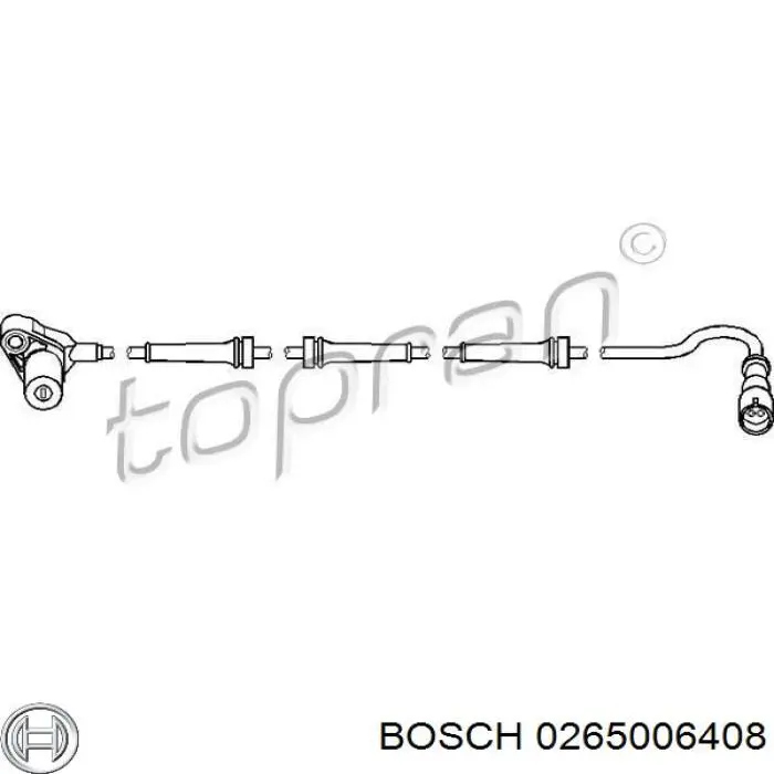 Датчик АБС (ABS) задній, лівий 0265006408 Bosch