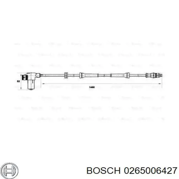 0265006427 Bosch датчик абс (abs передній)