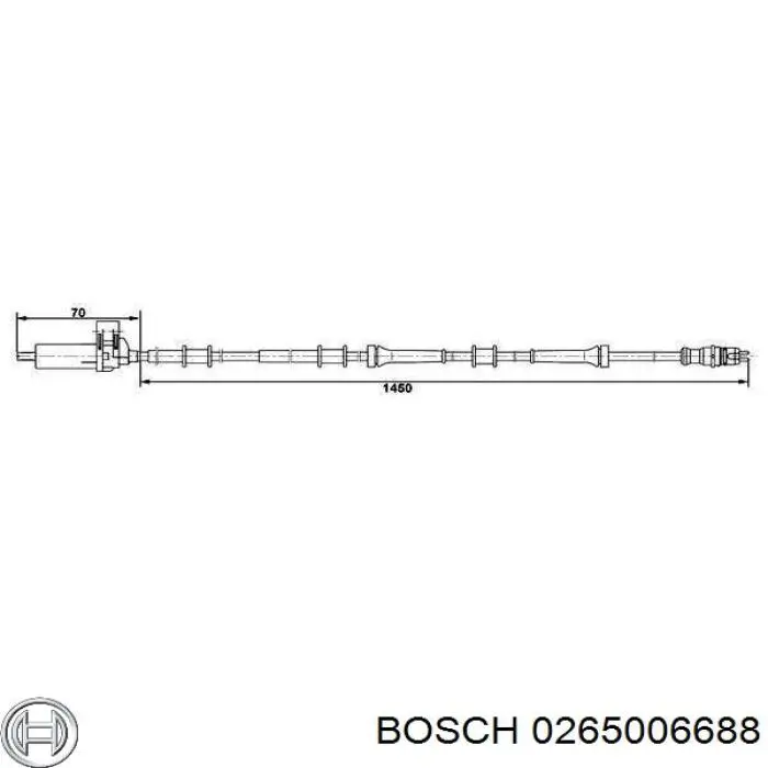 0265006688 Bosch Датчик ABS задній лівий