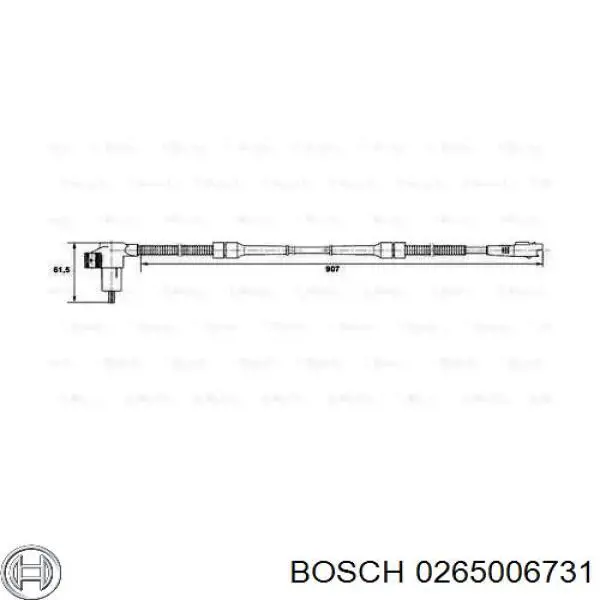 0265006731 Bosch Датчик АБС (ABS) задній