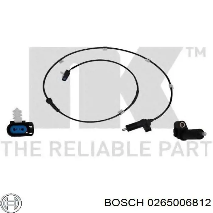 0265006812 Bosch Датчик ABS задній лівий