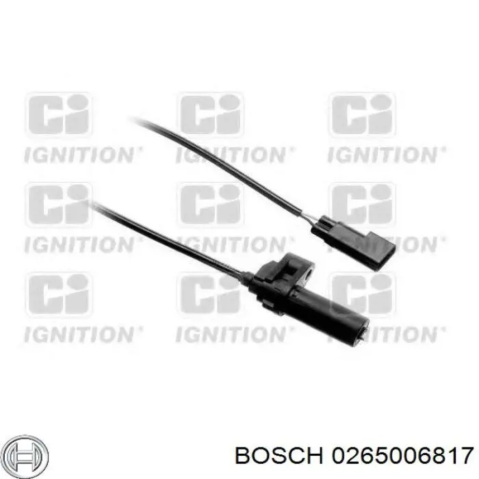 Купити 0265006817 Bosch Датчик АБС (ABS) задній, правий