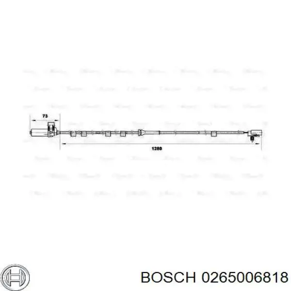 Датчик АБС (ABS) задній, лівий 0265006818 Bosch