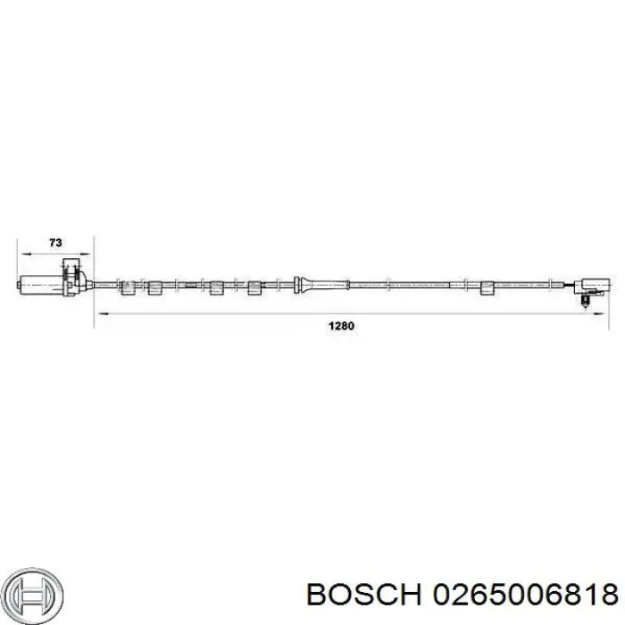 Датчик АБС (ABS) задній, лівий 0265006818 Bosch