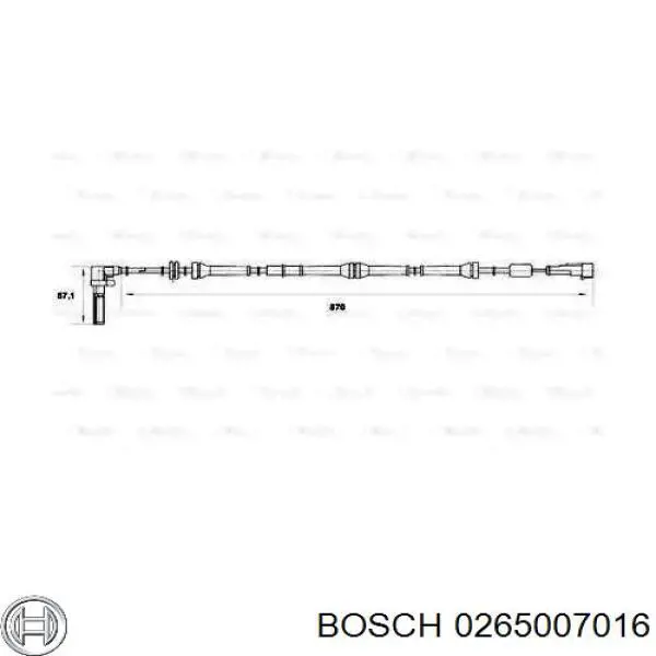 Купити 0265007016 Bosch Датчик АБС (ABS) передній, лівий