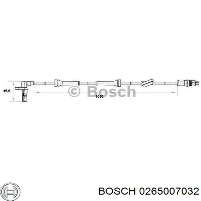 Датчик АБС (ABS) задній 46539832 Fiat/Alfa/Lancia