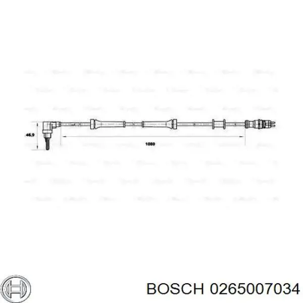 Купити 0265007034 Bosch Датчик АБС (ABS) передній