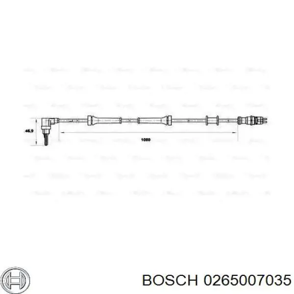 Купити 0265007035 Bosch Датчик АБС (ABS) передній