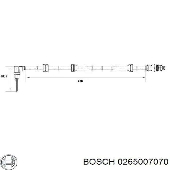 Датчик АБС (ABC) передній, правий Bremi 51590