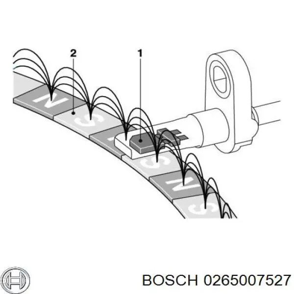 Купити 0265007527 Bosch Датчик АБС (ABS) передній