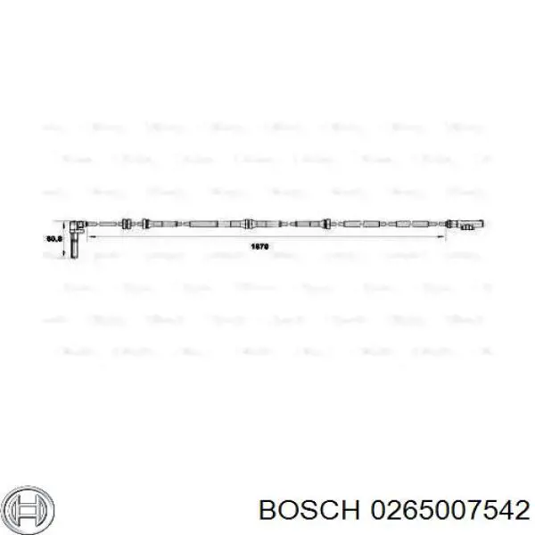 Купити 0265007542 Bosch Датчик АБС (ABS) передній, лівий