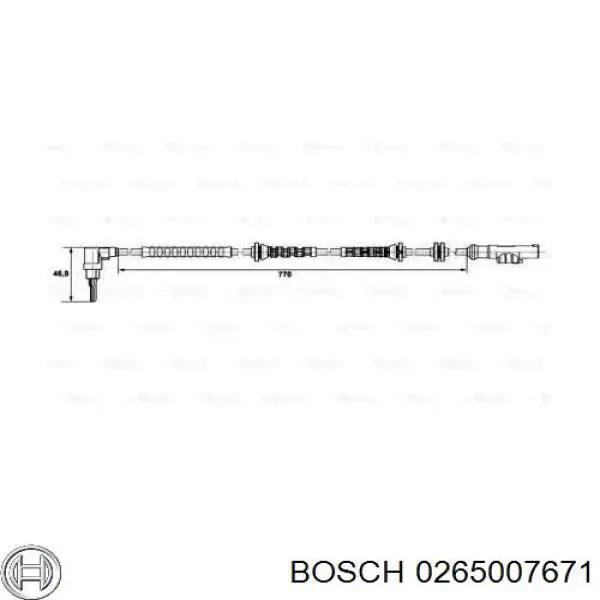 Датчик ABS передній Bosch 0265007671 ціна, від 17.44 USD