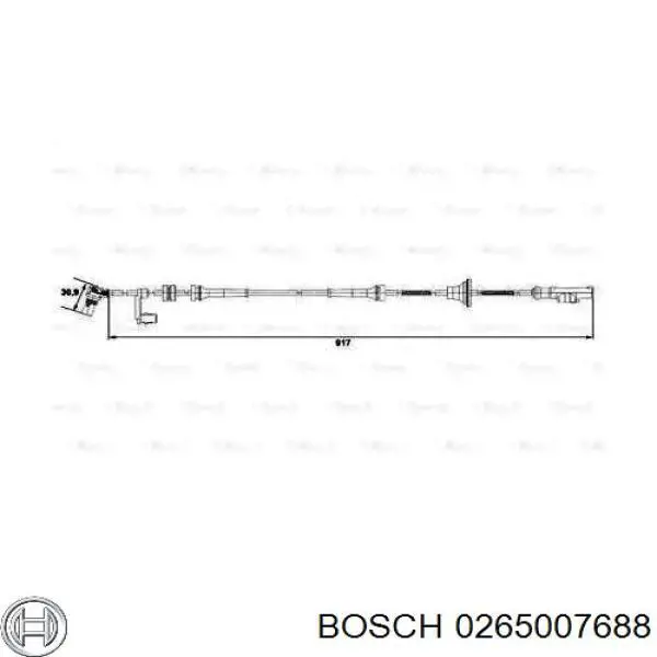 Датчик АБС (ABS) задній Bosch 0265007688 ціна, від 18.34 USD