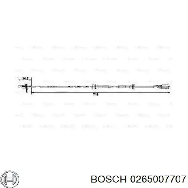 0265007707 Bosch датчик абс (abs задній)