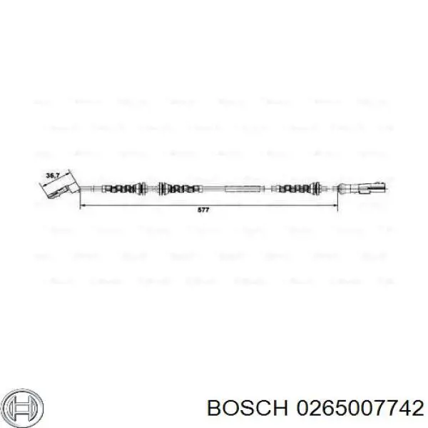 Купити 0265007742 Bosch Датчик АБС (ABS) передній