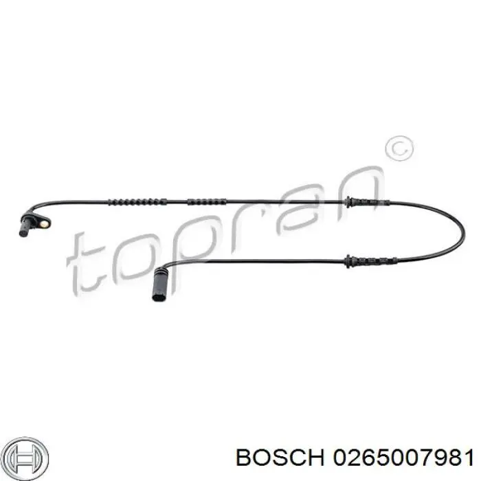 0265007981 Bosch датчик абс (abs передній)