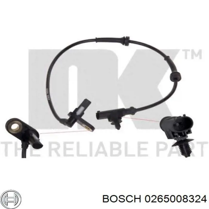 Датчик АБС (ABS) задній, правий 0265008324 Bosch