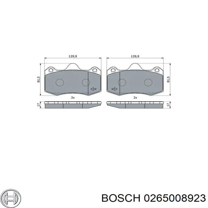 Купити 0265008923 Bosch Датчик АБС (ABS) задній