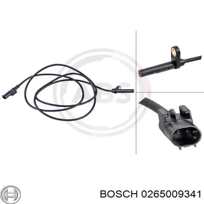 0265009341 Bosch датчик абс (abs задній, правий)