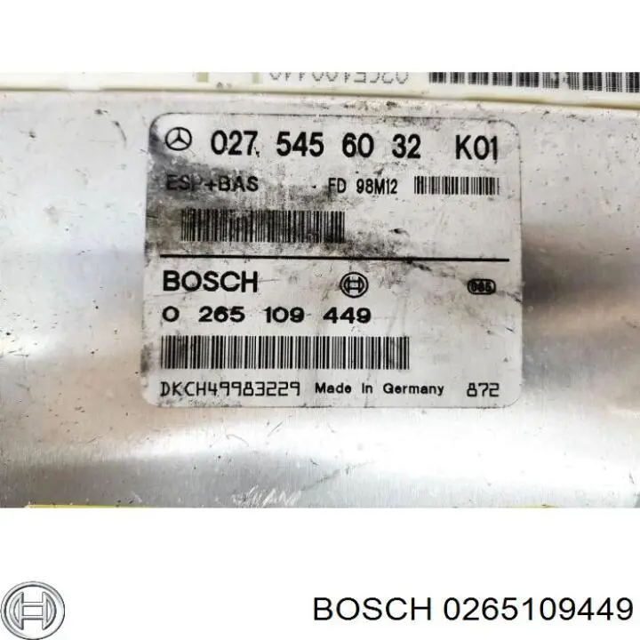 Блок керування ESP 0265109449 Mercedes