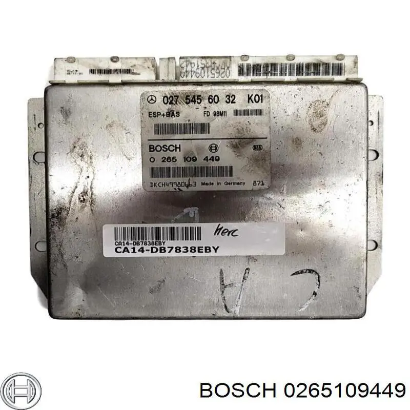 Блок керування ESP 0265109449 Mercedes