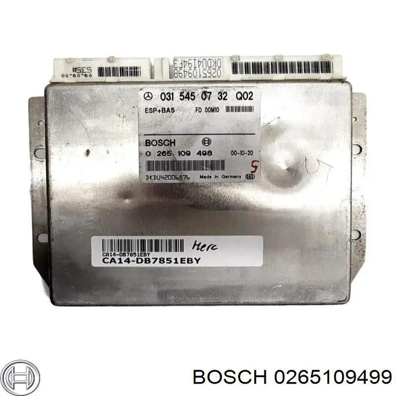 Купити 0265109499 Bosch Блок керування ESP