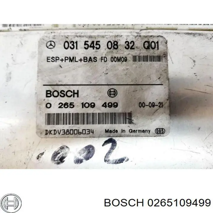 0265109499 Bosch блок керування esp