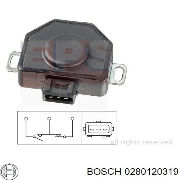 0280120319 Bosch датчик положення дросельної заслінки (потенціометр)