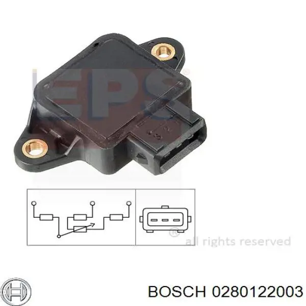 0280122003 Bosch датчик положення дросельної заслінки (потенціометр)