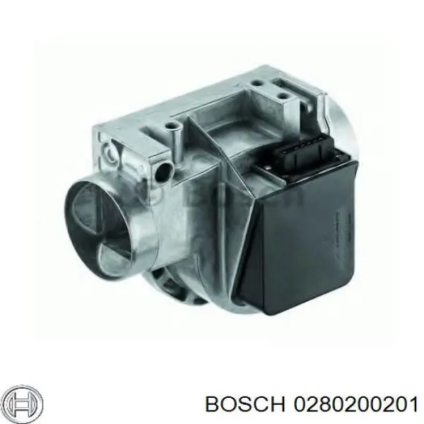 0280200201 Bosch датчик потоку (витрати повітря, витратомір MAF - (Mass Airflow))