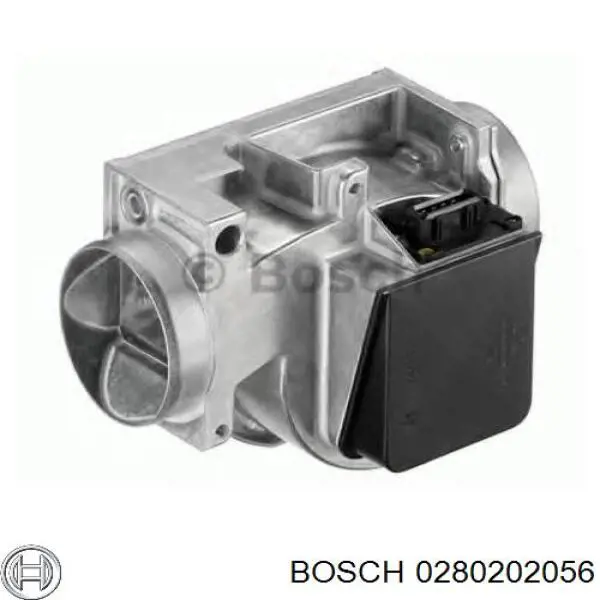 Датчик потоку (витрати) повітря, витратомір MAF - (Mass Airflow) 0280202056 Bosch