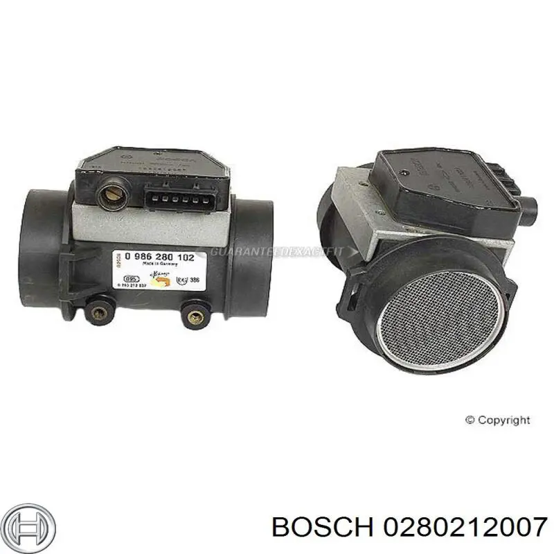 Датчик масової витрати повітря Bosch 0280212007 ціна, від 62.24 USD