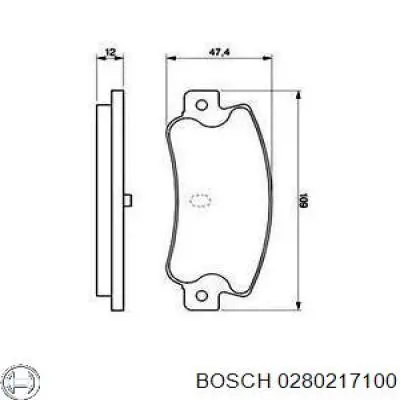 0280217100 Bosch датчик потоку (витрати повітря, витратомір MAF - (Mass Airflow))