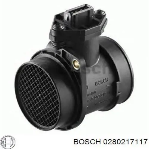 Датчик масової витрати повітря Bosch 0280217117 ціна, від 44.41 USD