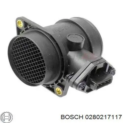 0280217117 Bosch датчик потоку (витрати повітря, витратомір MAF - (Mass Airflow))