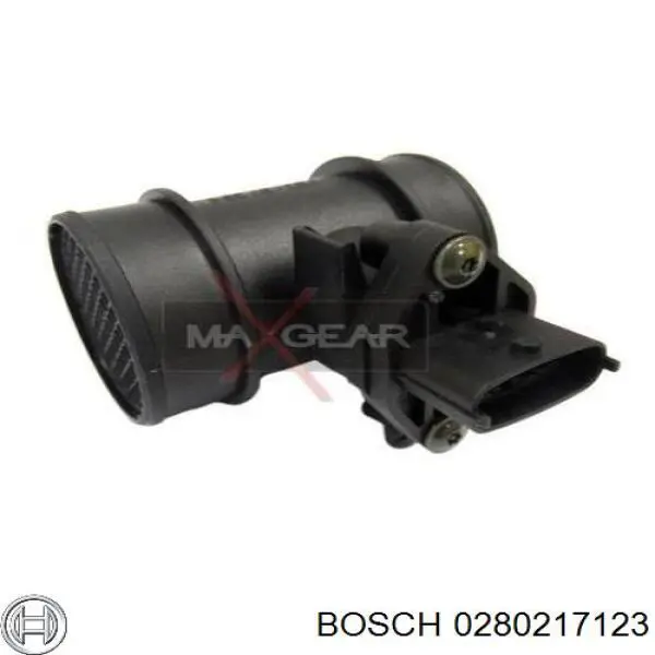 0280217123 Bosch датчик потоку (витрати повітря, витратомір MAF - (Mass Airflow))