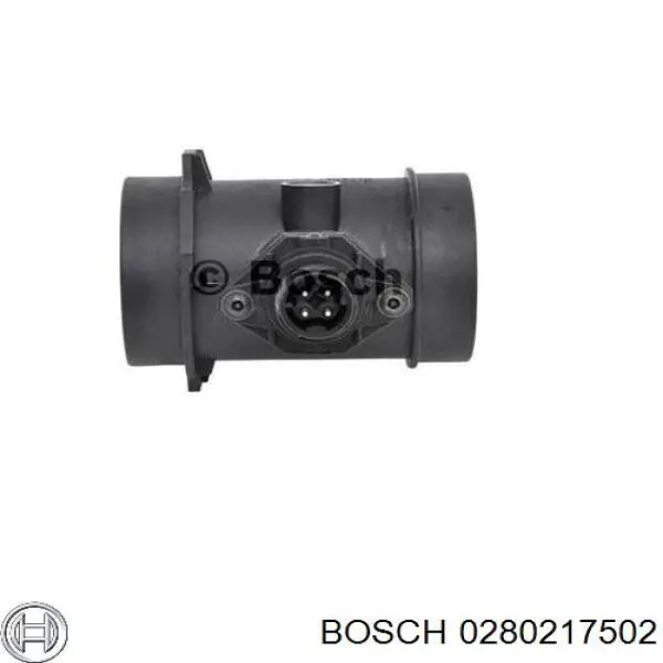 0280217502 Bosch датчик потоку (витрати повітря, витратомір MAF - (Mass Airflow))