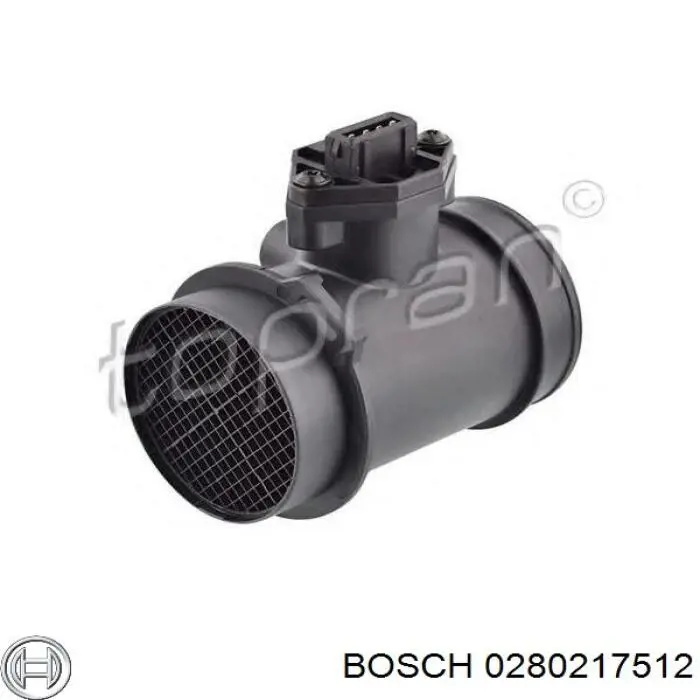 0280217512 Bosch датчик потоку (витрати повітря, витратомір MAF - (Mass Airflow))