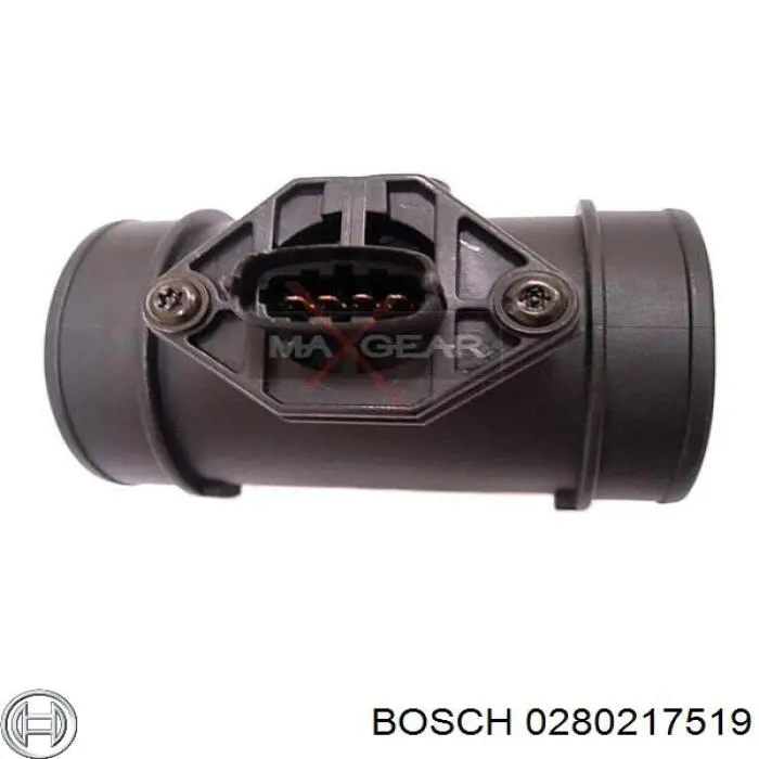 0280217519 Bosch датчик потоку (витрати повітря, витратомір MAF - (Mass Airflow))