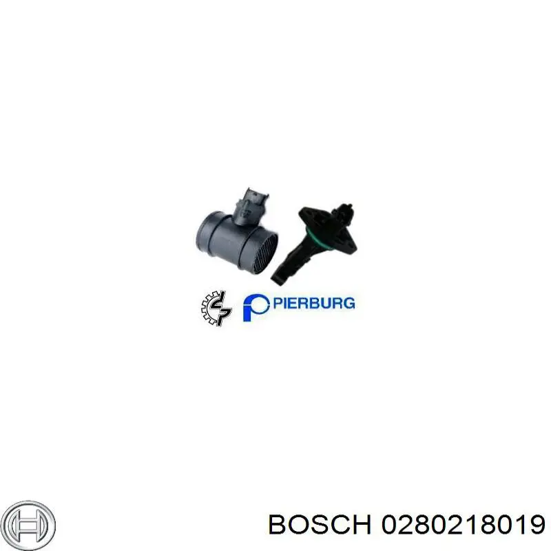 0280218019 Bosch датчик потоку (витрати повітря, витратомір MAF - (Mass Airflow))