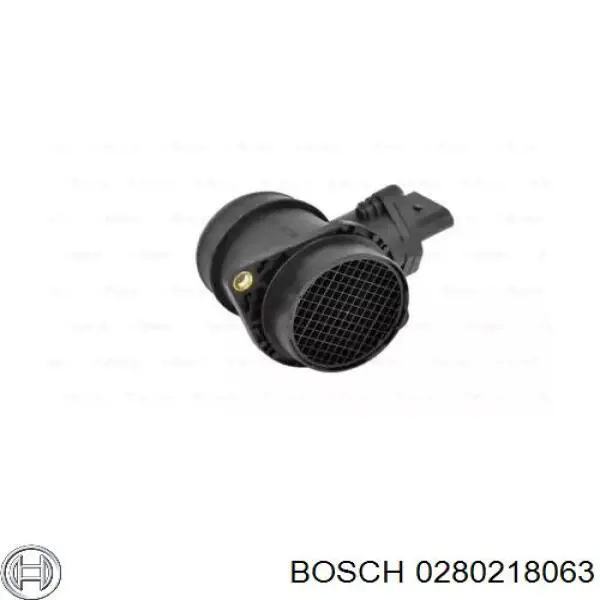 0280218063 Bosch датчик потоку (витрати повітря, витратомір MAF - (Mass Airflow))